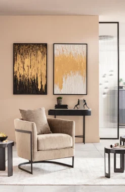 KARE Design Taulut|Olohuone*Abstract Black Kehystetty Taulu 80x120cm