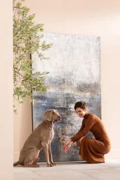 KARE Design Taulut|Olohuone*Abstract Into The Night Akryylimaalaus, Taulu 120x210cm