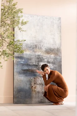 KARE Design Taulut|Olohuone*Abstract Into The Night Akryylimaalaus, Taulu 120x210cm