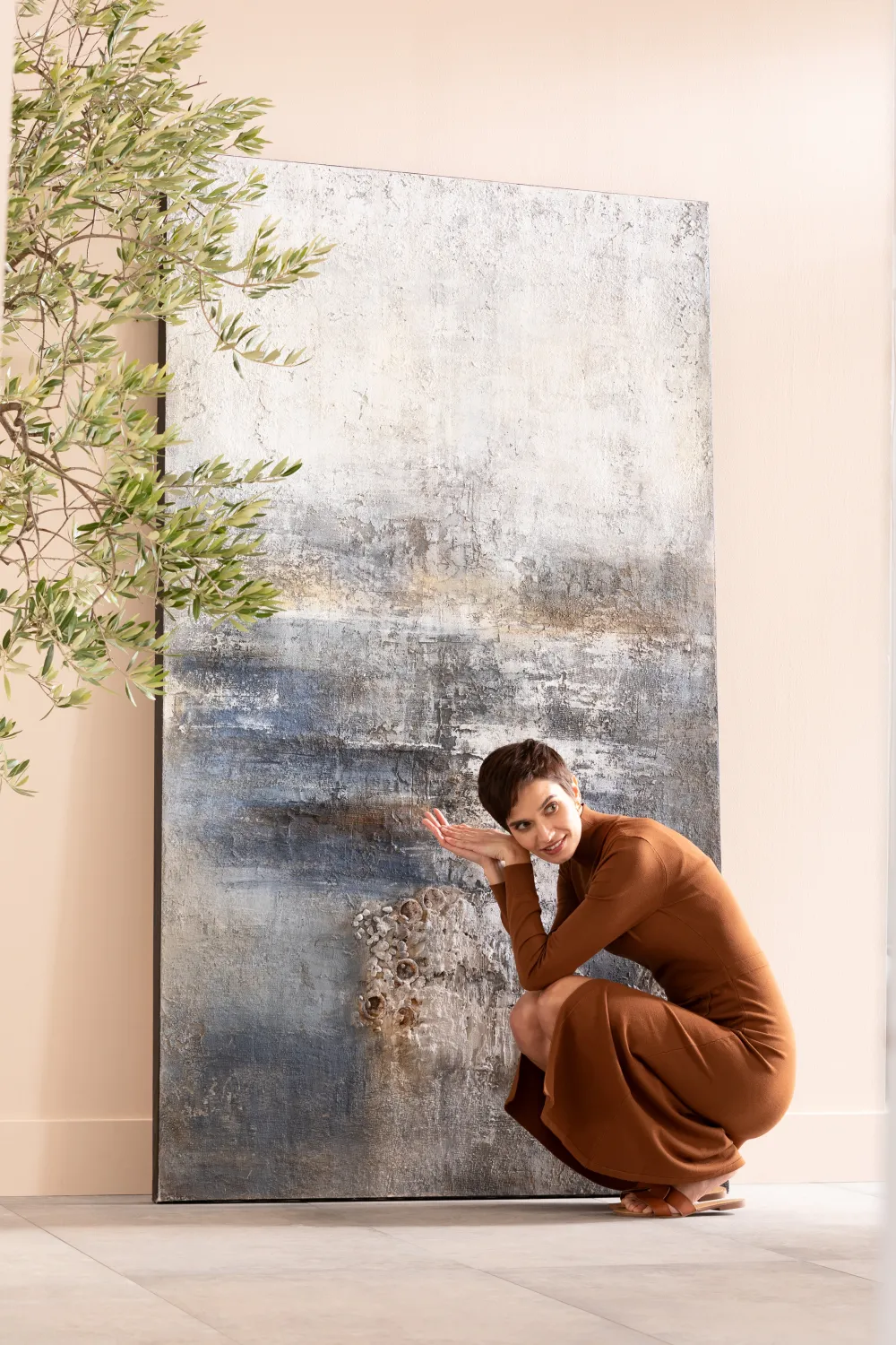 KARE Design Taulut|Olohuone*Abstract Into The Night Akryylimaalaus, Taulu 120x210cm