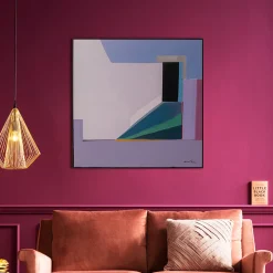 KARE Design Taulut*Abstract Shapes Kehystetty Taulu, Liila 113x113cm