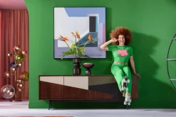 KARE Design Taulut*Abstract Shapes Kehystetty Taulu, Liila 113x113cm