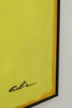 KARE Design Taulut*Abstract Shapes Kehystetty Taulu, Keltainen 113x113cm