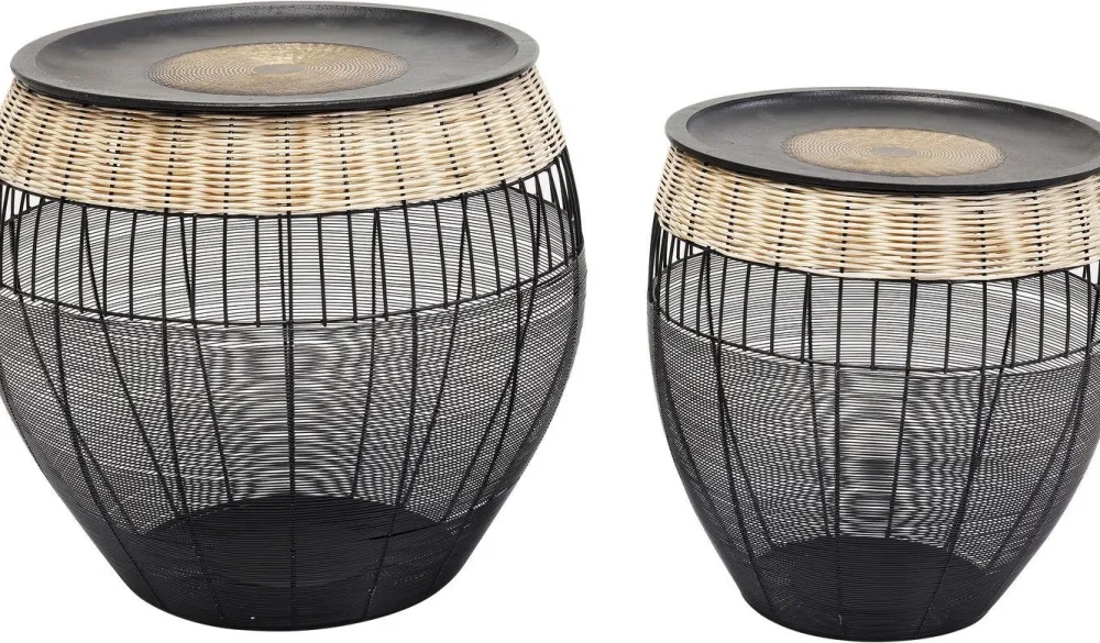 KARE Design Sohvapöydät*African Drums Sivupöytä (2/Setti)