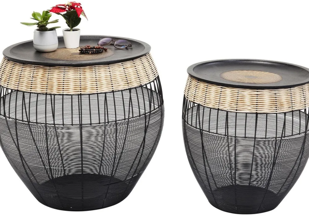 KARE Design Sohvapöydät*African Drums Sivupöytä (2/Setti)