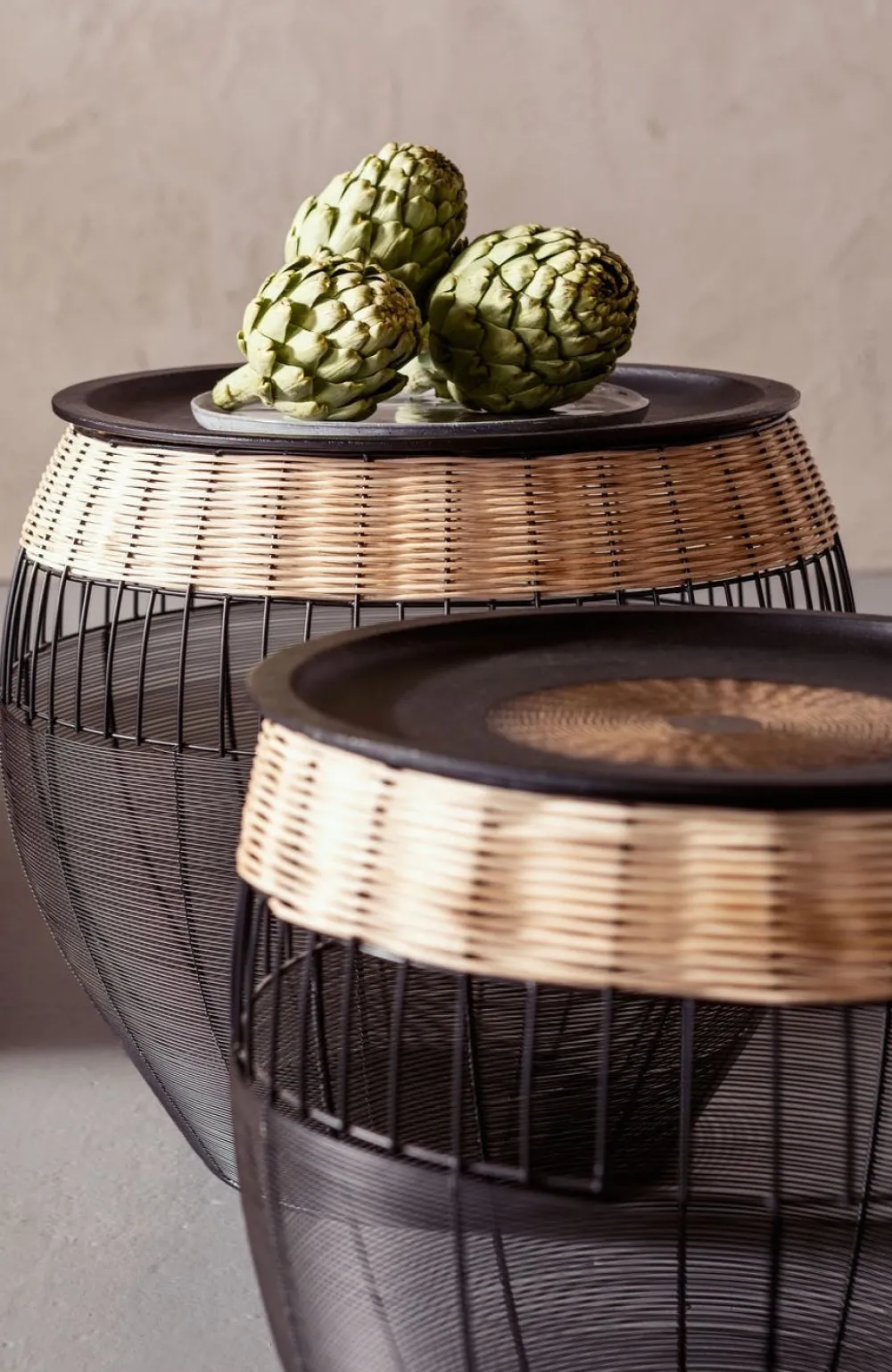 KARE Design Sohvapöydät*African Drums Sivupöytä (2/Setti)