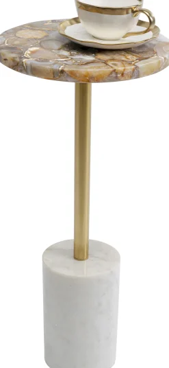 KARE Design Sohvapöydät*Agate Base Sivupöytä, Luonnonkivi, Metalli Ø25cm