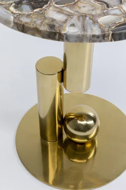 KARE Design Sohvapöydät*Agate Cut Sivupöytä, Metalli, Luonnonkivi Ø46cm