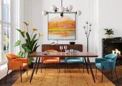 KARE Design Tuolit*Alexia Tuoli Käsinojilla, Samettia, Oranssi