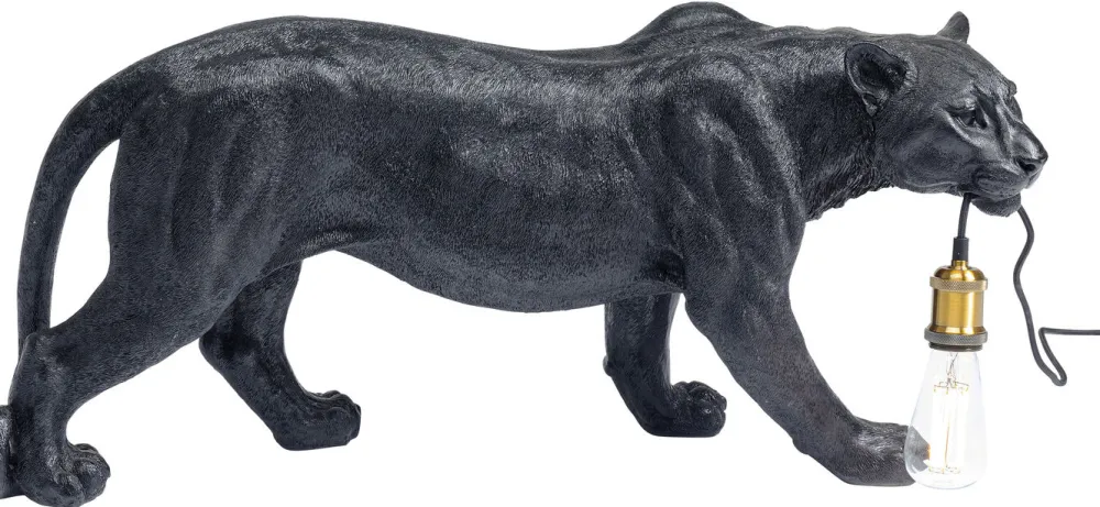 KARE Design Lattiavalaisimet|Olohuone*Animal Bagheera Pantteri Lattiavalaisin 40cm