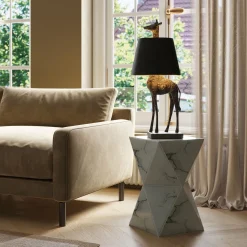 KARE Design Pöytävalaisimet*Animal Giraffe Kirahvi Pöytävalaisin, Matta Musta 71cm