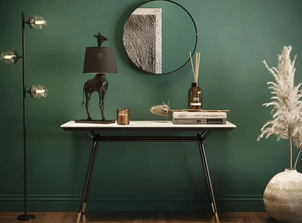 KARE Design Pöytävalaisimet*Animal Giraffe Kirahvi Pöytävalaisin, Matta Musta 71cm