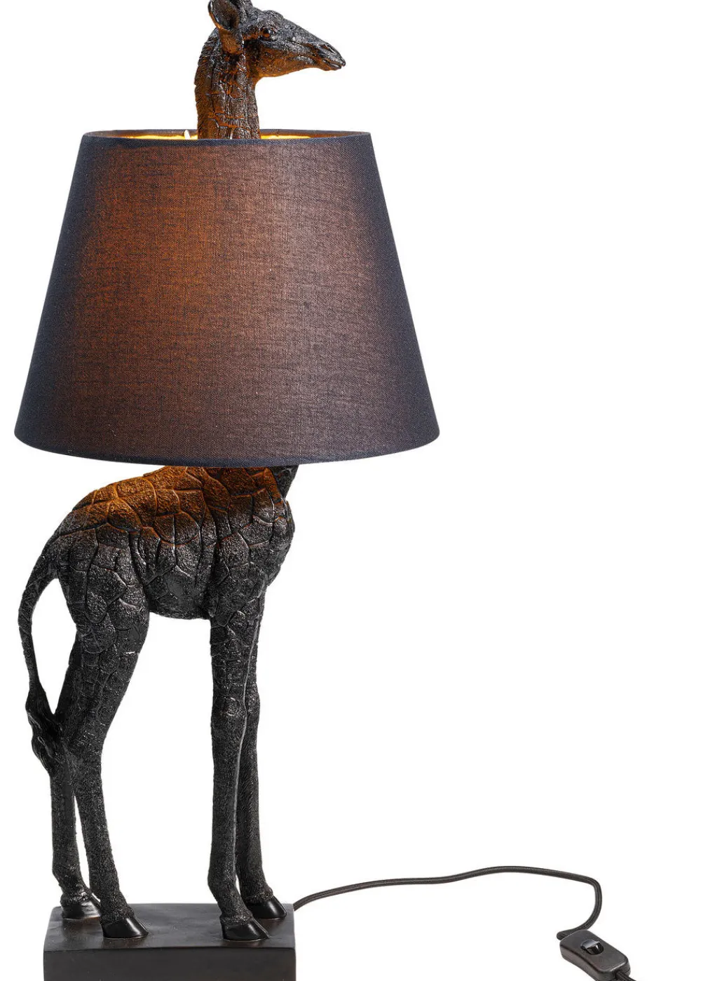 KARE Design Pöytävalaisimet*Animal Giraffe Kirahvi Pöytävalaisin, Matta Musta 71cm