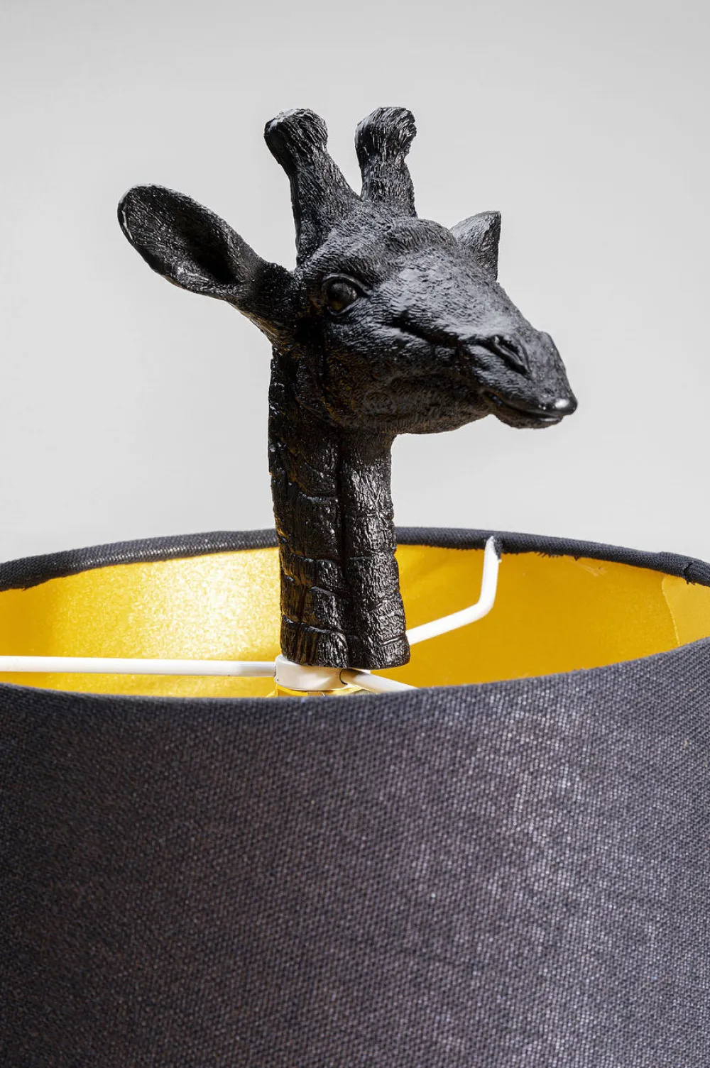 KARE Design Pöytävalaisimet*Animal Giraffe Kirahvi Pöytävalaisin, Matta Musta 71cm