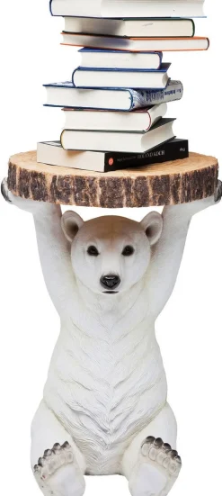 KARE Design Sohvapöydät*Animal Polar Bear Jääkarhu Sivupöytä Ø37cm