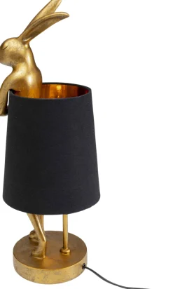 KARE Design Pöytävalaisimet*Animal Rabbit Kani, Pupu Pöytävalaisin Kulta/musta 50cm