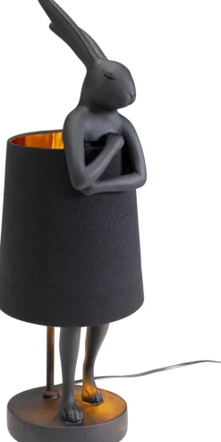 KARE Design Pöytävalaisimet*Animal Rabbit Kani, Pupu Pöytävalaisin Matta Musta 50cm