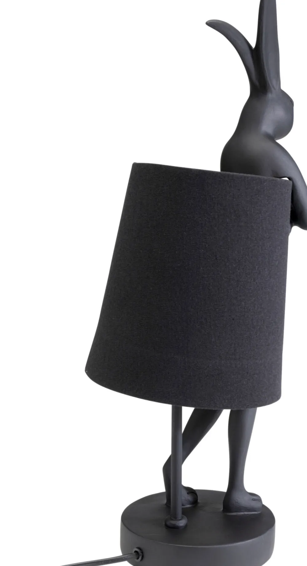 KARE Design Pöytävalaisimet*Animal Rabbit Kani, Pupu Pöytävalaisin Matta Musta 50cm
