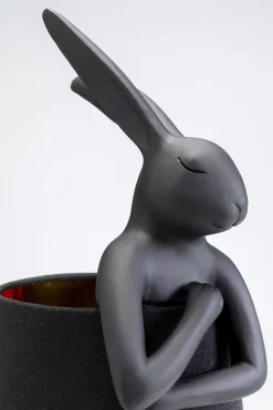 KARE Design Pöytävalaisimet*Animal Rabbit Kani, Pupu Pöytävalaisin Matta Musta 50cm