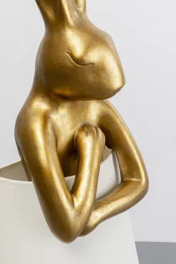 KARE Design Lattiavalaisimet*Animal Rabbit Pupu Lattiavalaisin Kulta/valkoinen 150cm