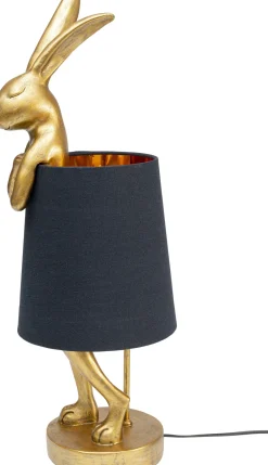 KARE Design Pöytävalaisimet*Animal Rabbit Pupu Pöytävalaisin, Pupulamppu, Kulta/musta 68cm