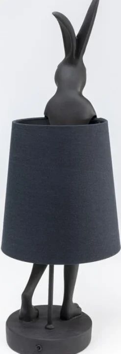 KARE Design Pöytävalaisimet*Animal Rabbit Pupu Pöytävalaisin, Pupulamppu, Matta Musta 68cm