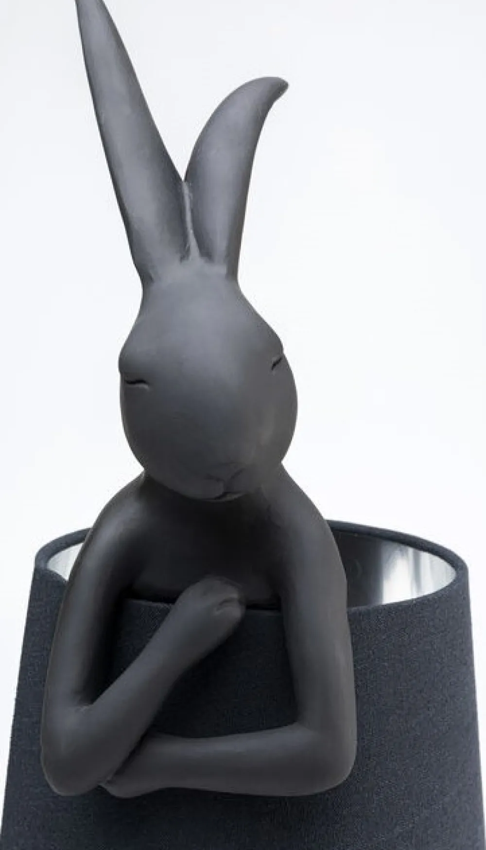 KARE Design Pöytävalaisimet*Animal Rabbit Pupu Pöytävalaisin, Pupulamppu, Matta Musta 68cm