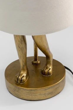 KARE Design Pöytävalaisimet*Animal Rabbit Pupu Pöytävalaisin, Pupulamppu, Kulta/valkoinen 50cm