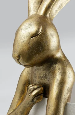 KARE Design Pöytävalaisimet*Animal Rabbit Pöytävalaisin, Pupu-lamppu Kulta/valkoinen 88cm