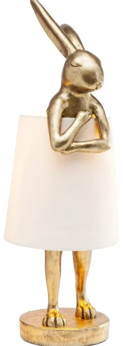 KARE Design Pöytävalaisimet*Animal Rabbit Pöytävalaisin, Pupu-lamppu - Kulta/valkoinen 68cm