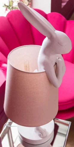 KARE Design Pöytävalaisimet*Animal Rabbit Pöytävalaisin, Pupu-lamppu - Vaaleanpun./valkoinen 68cm