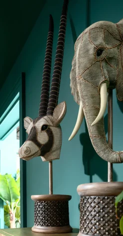 KARE Design Jalalliset Koriste-Esineet*Antelope Head Pearls Antilooppi Koriste-esine 124cm