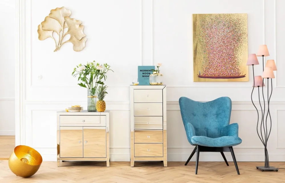 KARE Design Pöytävalaisimet*Apollon Gold Lattiavalaisin, Kulta Ø35cm