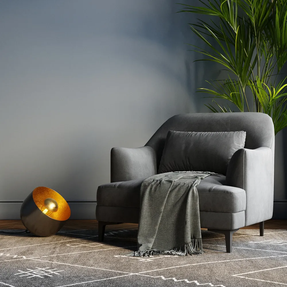 KARE Design Lattiavalaisimet*Apollon Smooth Black Lattiavalaisin Ø28cm