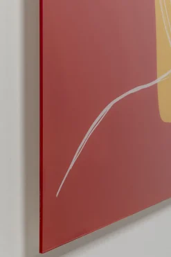 KARE Design Taulut*Art Face Lasitaulu, Punainen 100x100cm