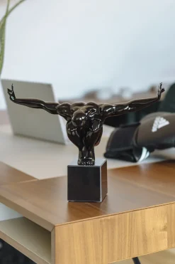 KARE Design Koriste-Esineet*Athlet Koriste-esine, Musta, Pieni 43cm