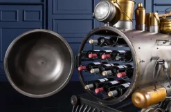 KARE Design Baarit*Bar Steamlock Baari Veturi, Teräs, Mangopuu 225cm