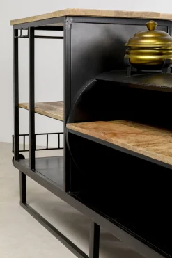 KARE Design Baarit*Bar Steamlock Baari Veturi, Teräs, Mangopuu 225cm