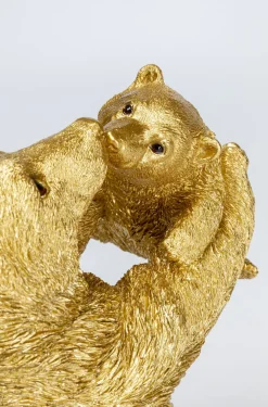 KARE Design Koriste-Esineet*Bear Lucky Mom Gold Karhu Koriste-esine 27cm