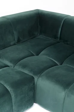 KARE Design Kulmasohvat*Belami Kulmasohva - Samettia, Tummanvihreä, Oikea 265cm