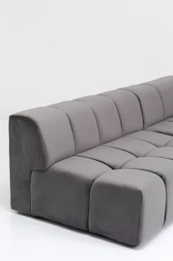 KARE Design Kulmasohvat*Belami Velvet Kulmasohva - Samettia, Harmaa, Oikea