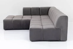 KARE Design Kulmasohvat*Belami Velvet Kulmasohva -samettia, Harmaa, Vasen