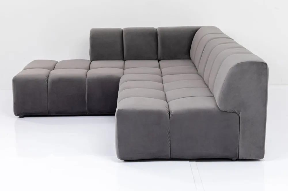 KARE Design Kulmasohvat*Belami Velvet Kulmasohva -samettia, Harmaa, Vasen