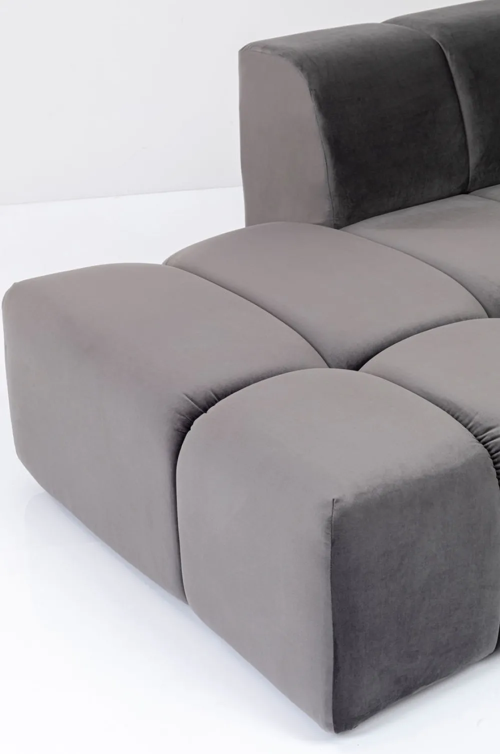 KARE Design Kulmasohvat*Belami Velvet Kulmasohva -samettia, Harmaa, Vasen