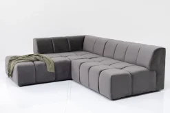 KARE Design Kulmasohvat*Belami Velvet Kulmasohva -samettia, Harmaa, Vasen