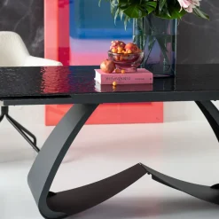 KARE Design Pöydät*Bellagio Jatkettava Pöytä Lasia Ja Terästä 180(40+40)x95cm