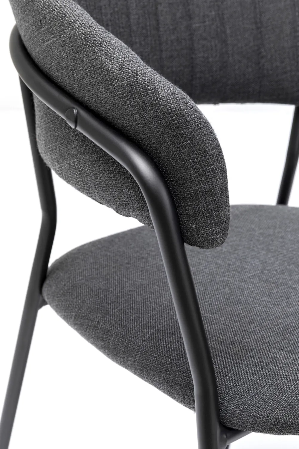 KARE Design Tuolit*Belle Tuoli Käsinojilla - Antrasiitti (2/Setti)