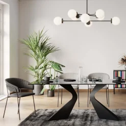 KARE Design Tuolit*Belle Tuoli Käsinojilla - Antrasiitti (2/Setti)