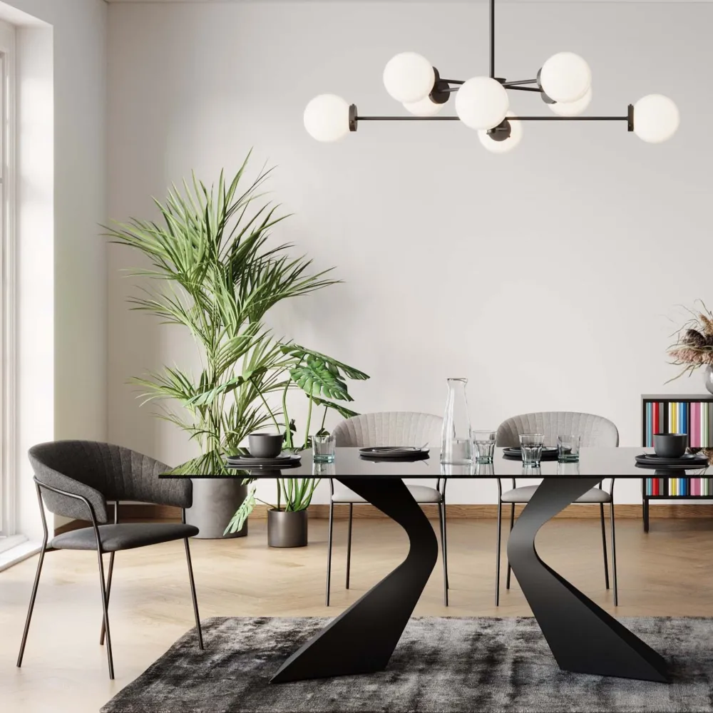 KARE Design Tuolit*Belle Tuoli Käsinojilla - Antrasiitti (2/Setti)