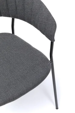 KARE Design Tuolit*Belle Tuoli Käsinojilla - Antrasiitti (2/Setti)